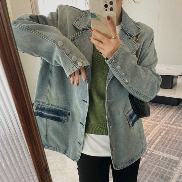 Oversized Denim Jacket 01028