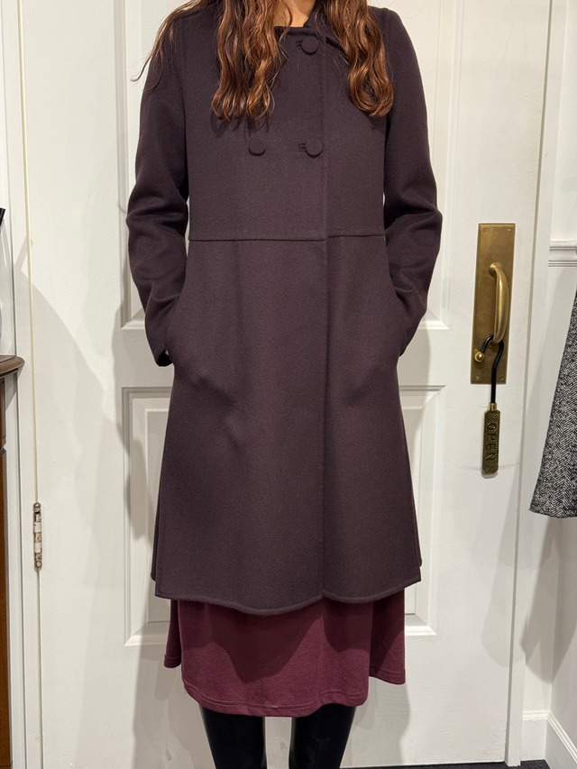 Salvatore ferragamo / vintage purple flare coat.