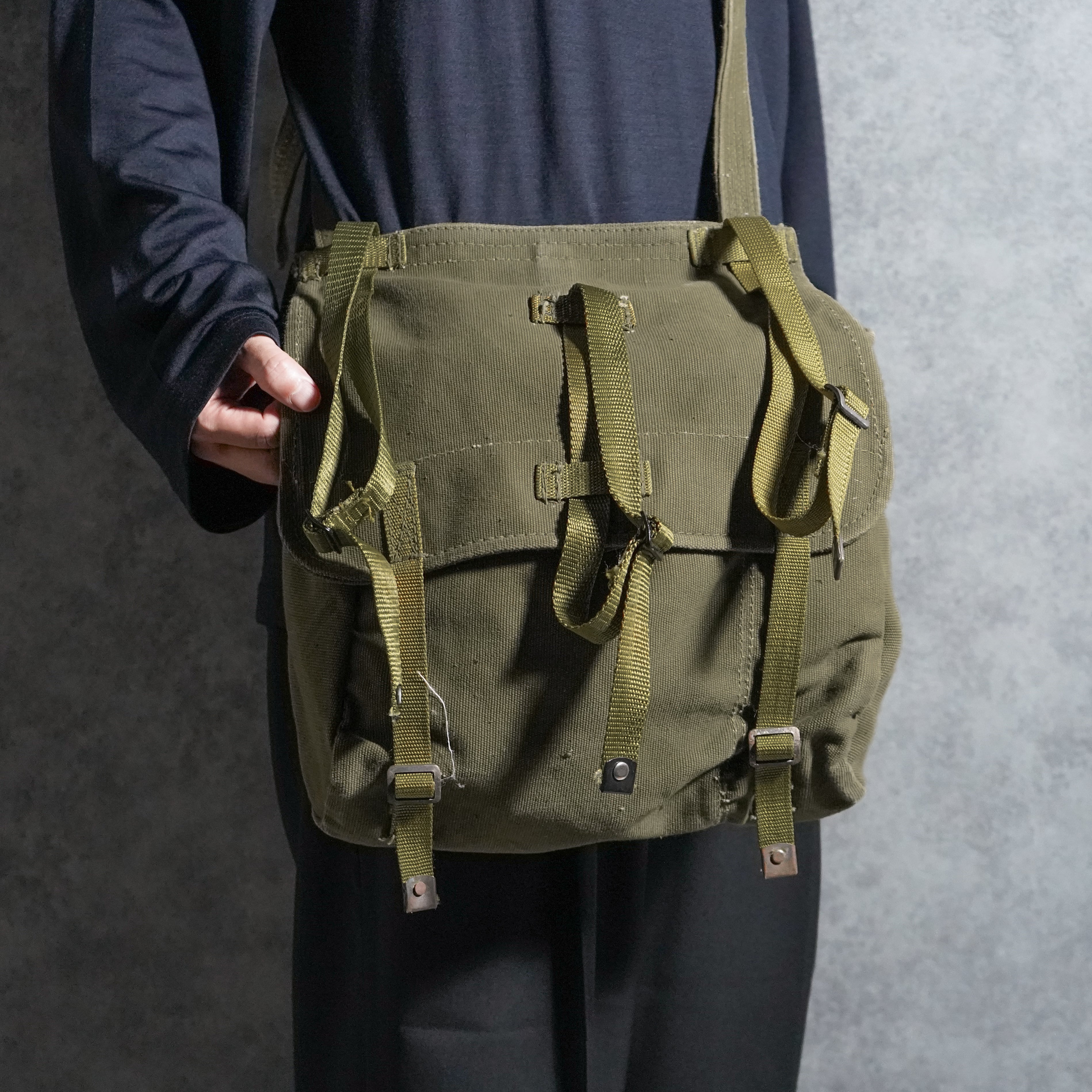 DEAD STOCK】Italian Army Linen Back Pack イタリア軍 リネン バック