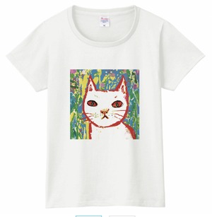 女性用Tシャツ「しろねこ」