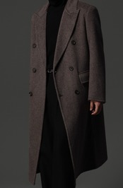 【縦長端正】ウール100%ロングチェスターコート