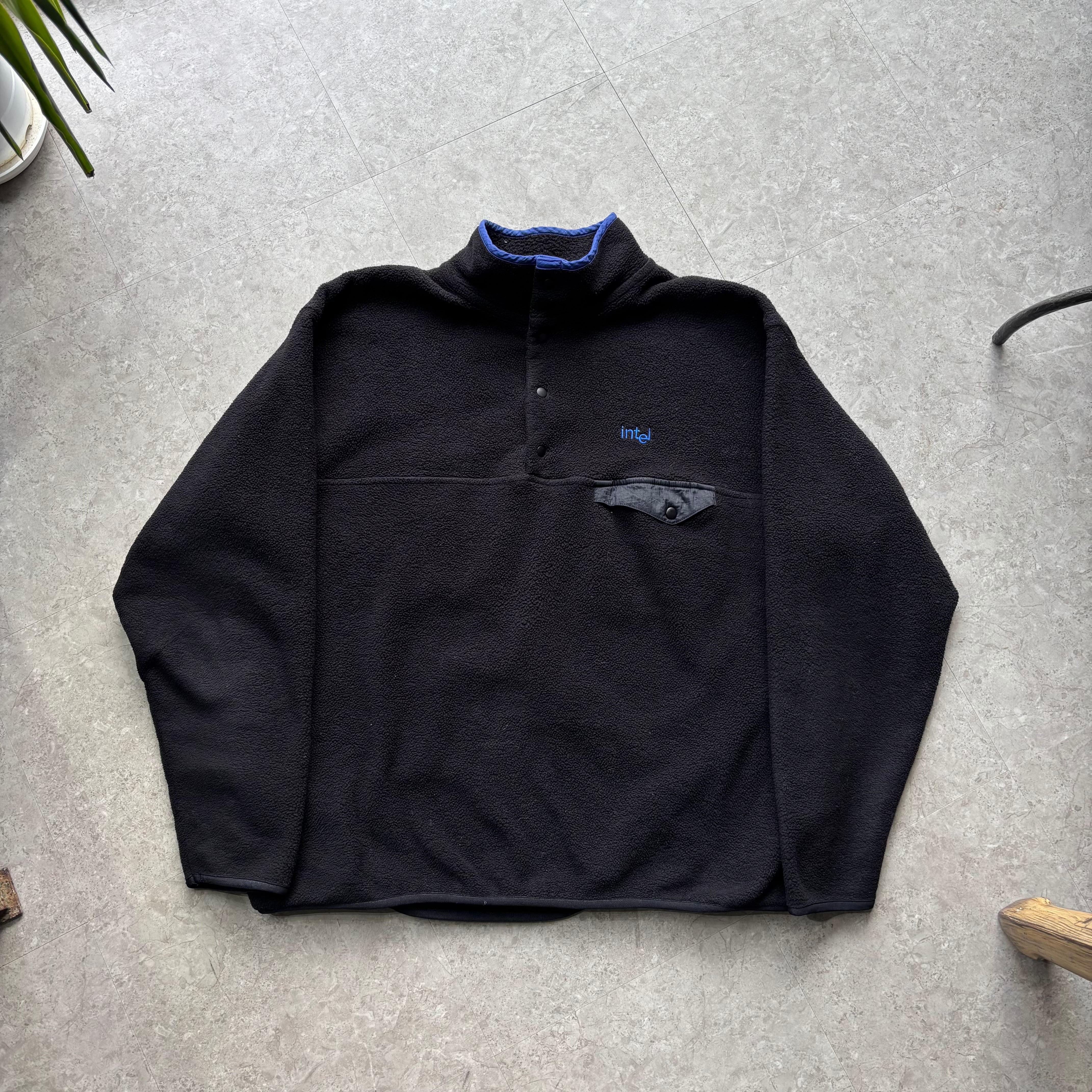 ~00s PORT AUTHORITY " intel " half snap fleece pullover 【仙台店】