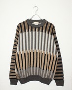 80s Arnold Palmer Acrylic×Pile Design Crew Knit