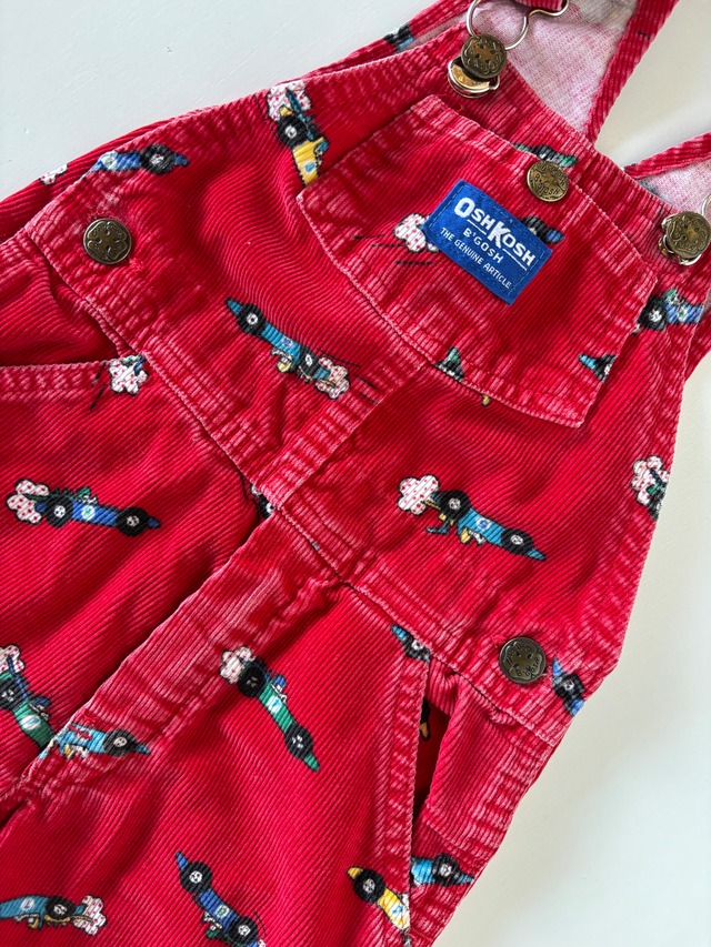 【4T・vintage 】USA製　OshKoshコーデュロイオーバーオール