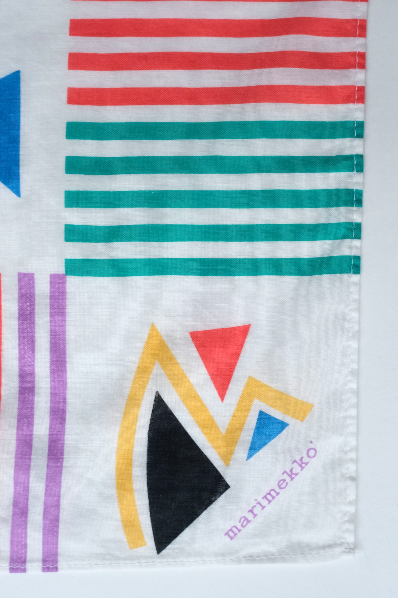 Marimekko abstract geometric cotton scarf