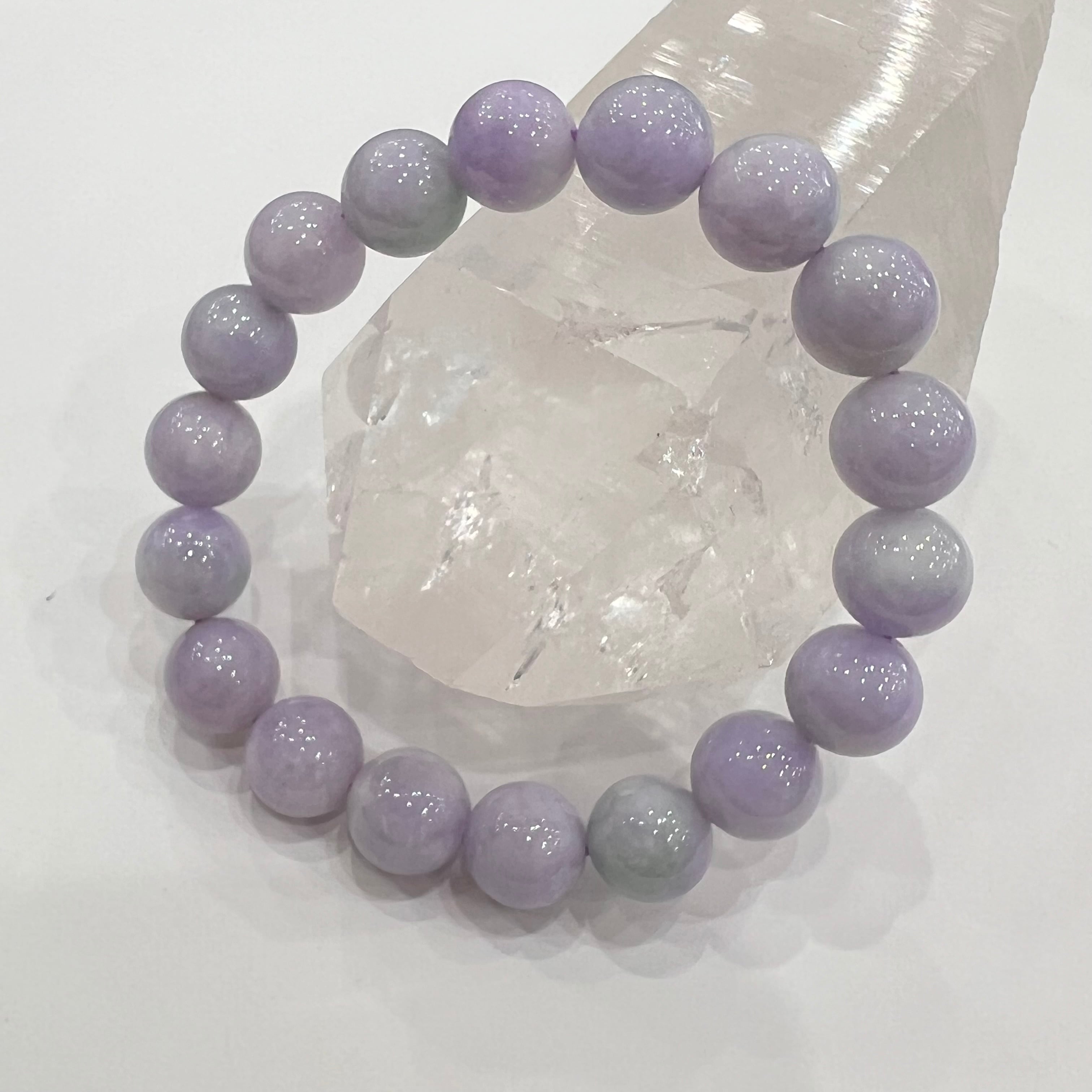 E21781】最高級品 ✻鑑別書付✻ ラベンダー翡翠＊11㎜＊ヒスイ＊ひすい  