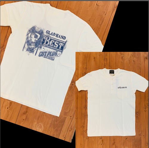 【BY GLAD HAND】バイ グラッドハンド FOR SMOKING LADY - S/S HENRY T-SHIRTS ヘンリーTシャツ