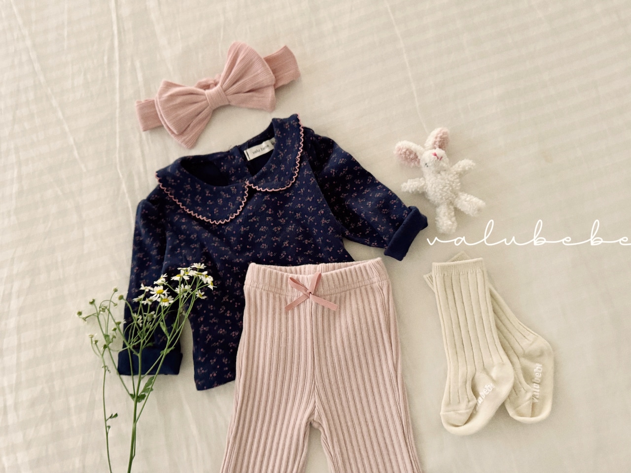 Valubebe 26/AP (Baby) Daily Rib Socks 2-Pack