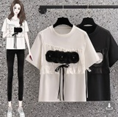 【大きいサイズM-4XL】ファッショントップス♪ブラック/ホワイト2色展開◆#scooof-294387