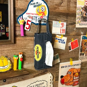 ✨️ティッシュのドレスアップに♡✨️ Tissue Cover / ティッシュカバー 吊り下げ / ティッシュケース【 Garfield ( ガーフィールド ) 】BLUE