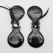 フラメンコ パリージョ カスタネット ブラック系 HERNANDEZ 楽器 小物 小道具 ペア 両手 黒 ケース付き 艶 発表会 舞台 レッスン 練習 ダンス小物 パフォーマンス フラメンコ用品 茶 ブラウン系