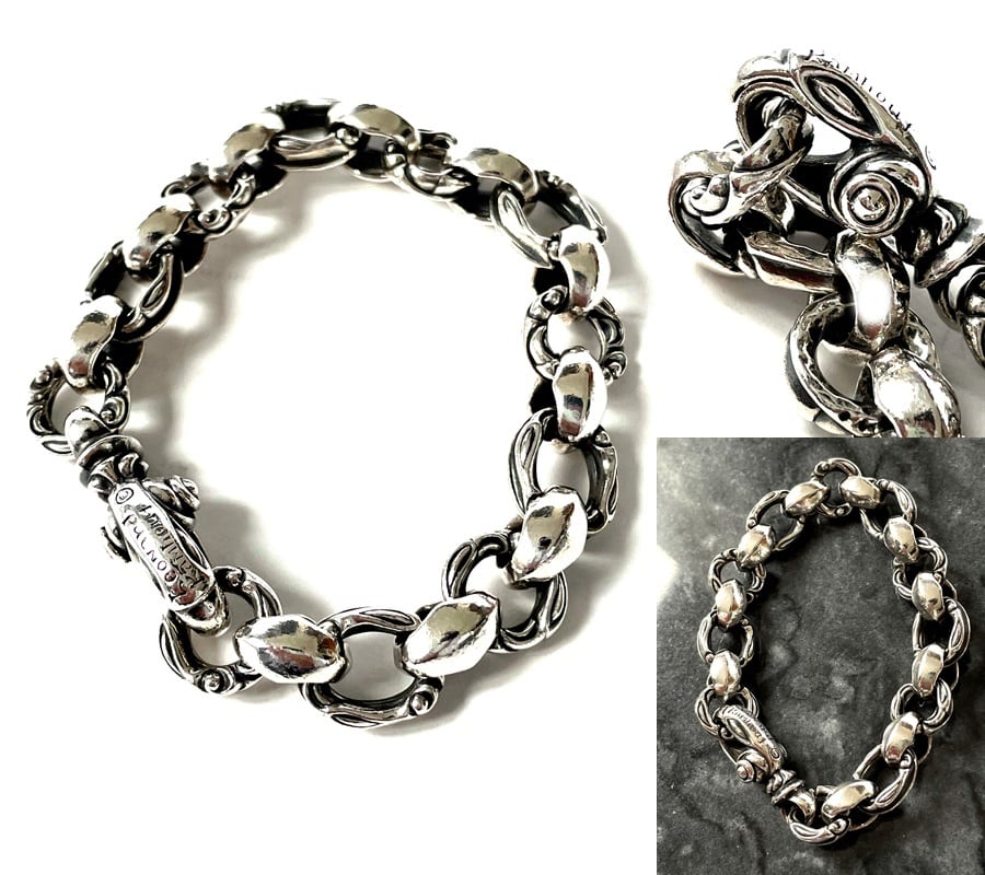 Leonard Kamhout / レナードカムホート ロンワンズ / LONE ONES メイティングフライト シグネット シルクヘロン ブレスレット M ミディアム 10リンク