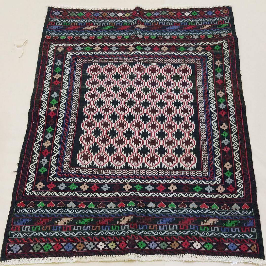 80x293cm廊下敷き・キリム(6-4)ラグ・玄関マット・ギャッベ、キリム