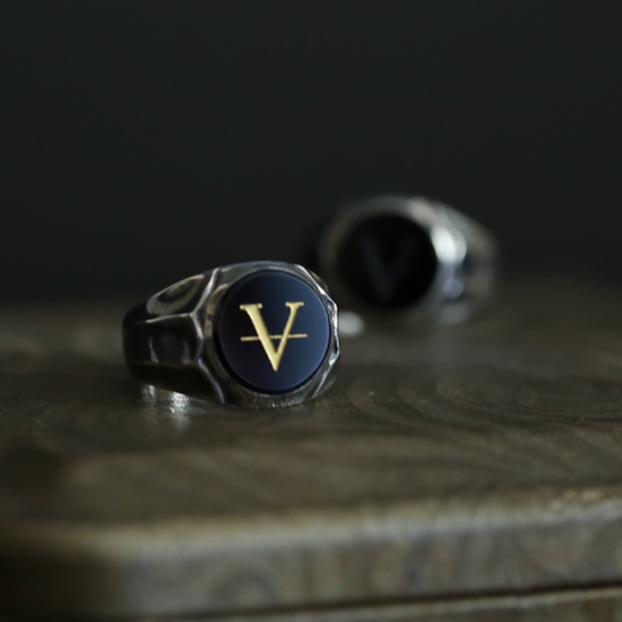 オニキスエンブレムリング 11号 ヒアーズ リング オニキスリング 11号