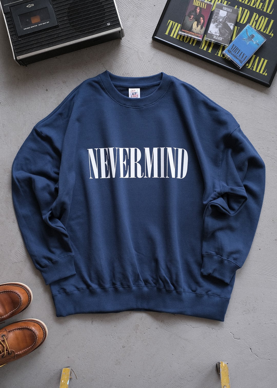 "nevermind" sweat in dark blue