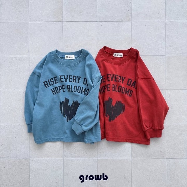 韓国子供服 / growb / ライズ Tシャツ / 秋服 *XS~JM*