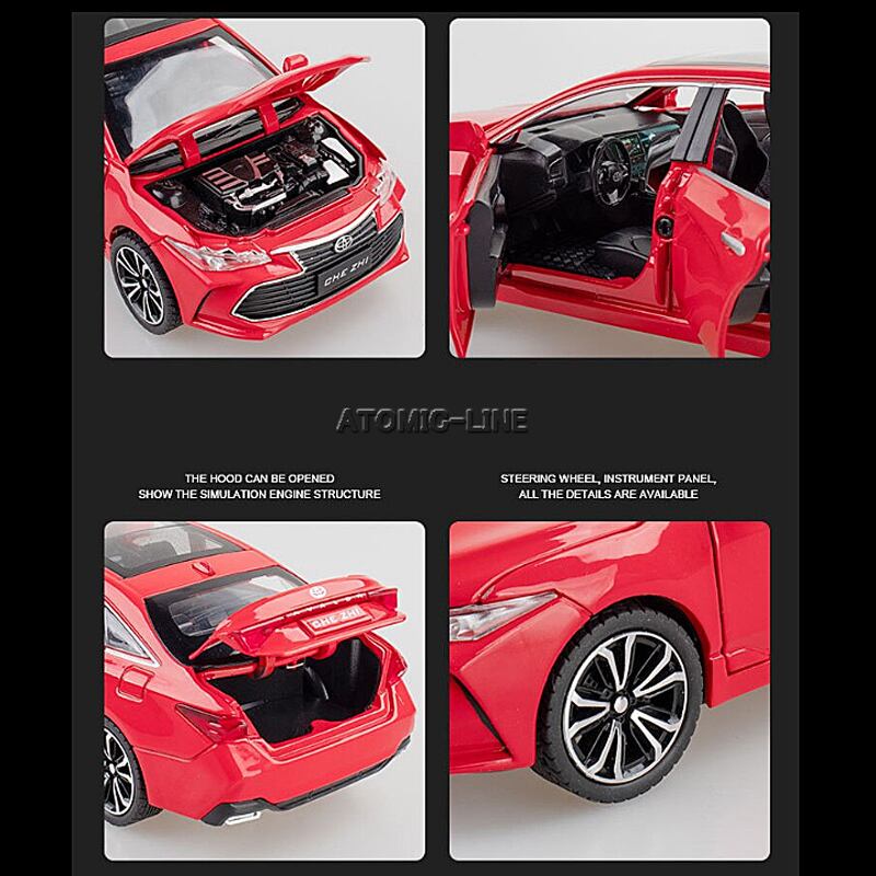 TOYOTA アバロン 1/24 ミニカー 全3色 ライト点灯 エンジンサウンド