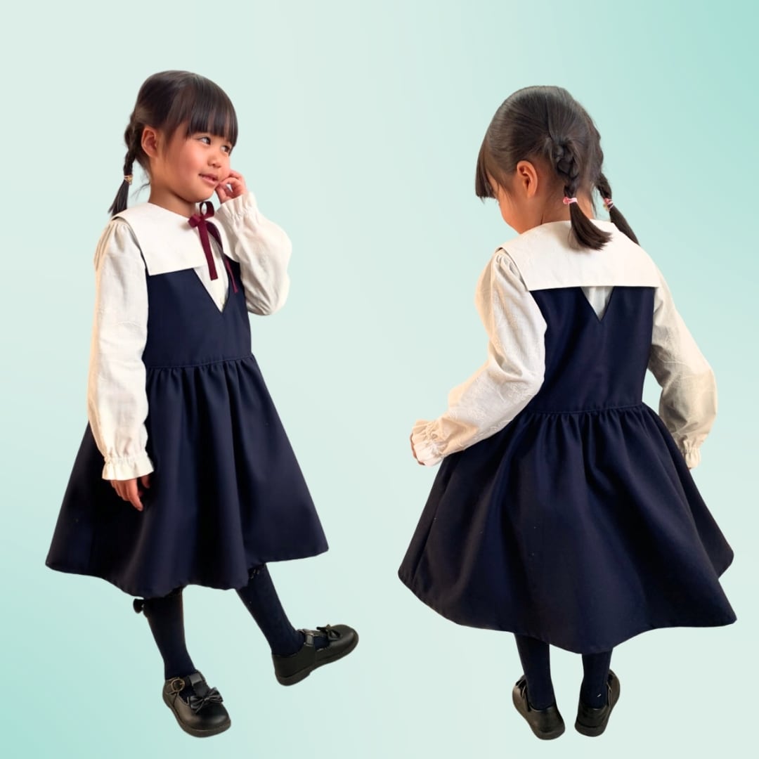 型紙 キッズジャンパースカート130サイズ MK-003-130D Tiny Wardrobe