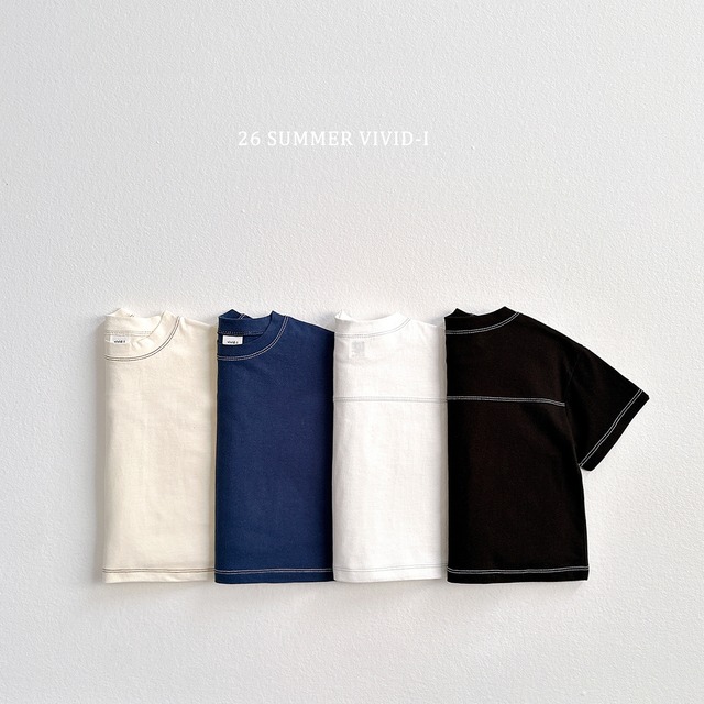 cut-out stitch short sleeve tee【VIVID】※6月中旬〜下旬発送予定