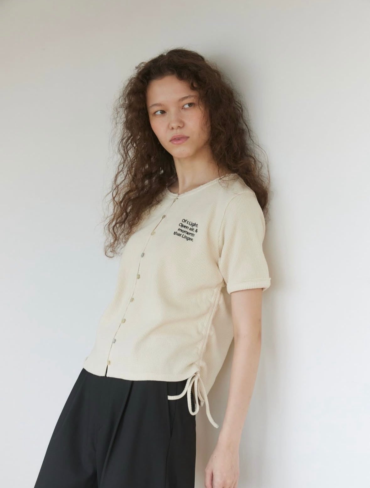 81 branca】ワッフル S/S カーディガン | valance 福井｜レディース
