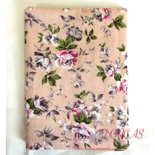 ブックカバー  (文庫サイズ)｜花柄ピンクのブックカバー