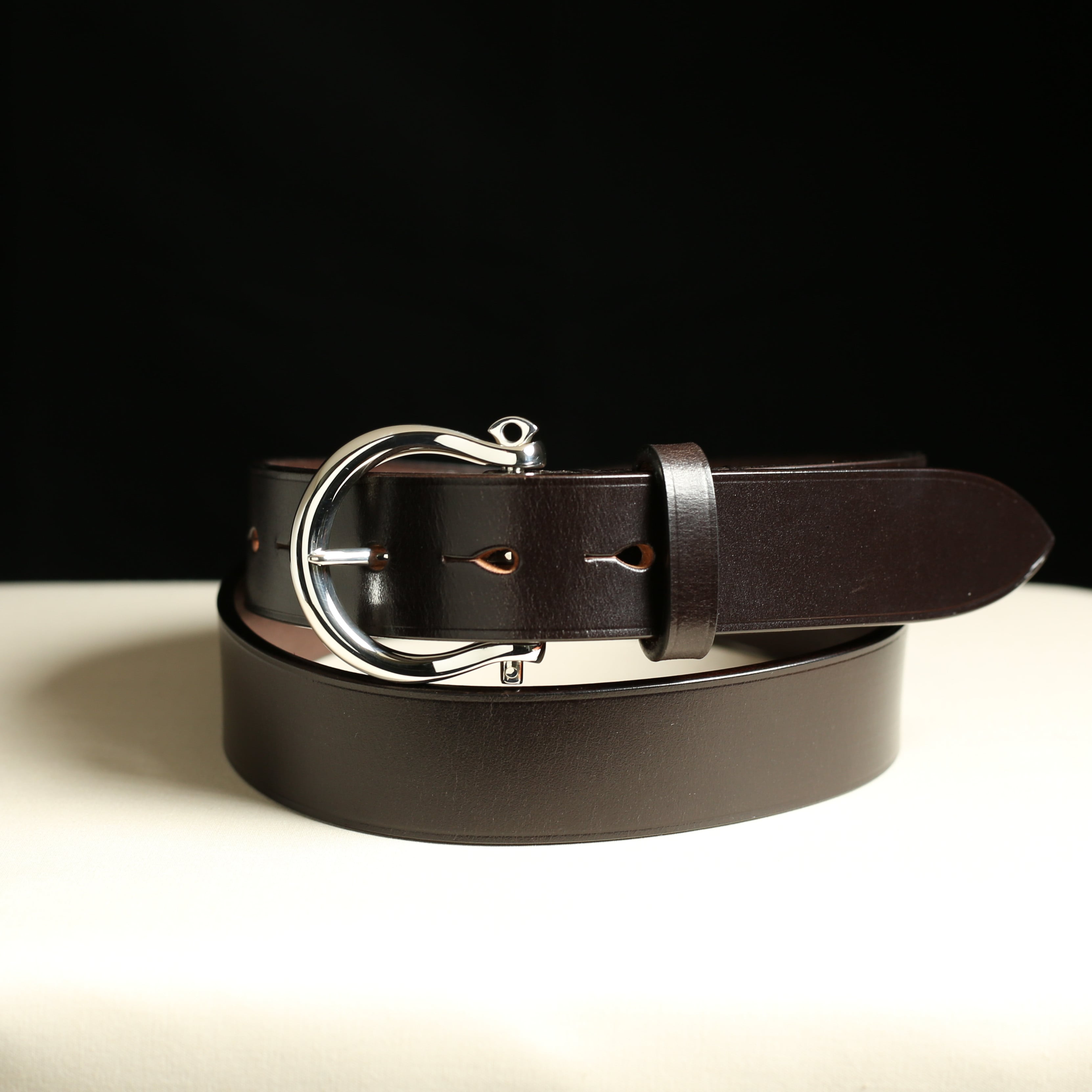 STERLING SILVER】 SHACKLE BUCKLE 30 BELT | LONESOME．