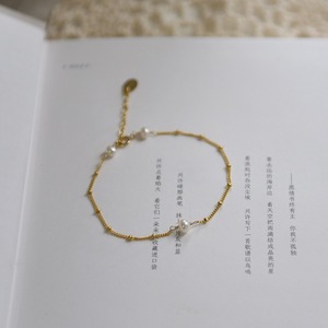 Freshwater pearl accent bracelet 〚14KGF〛　A10374
