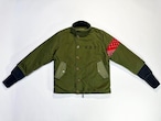 23AW Organic Cotton Herringbone Docking Cordura cotton Knit Military Jacket / オーガニックコットンヘリンボンミリタリージャケット