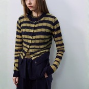 Nuance Border Knit Cardigan F0572