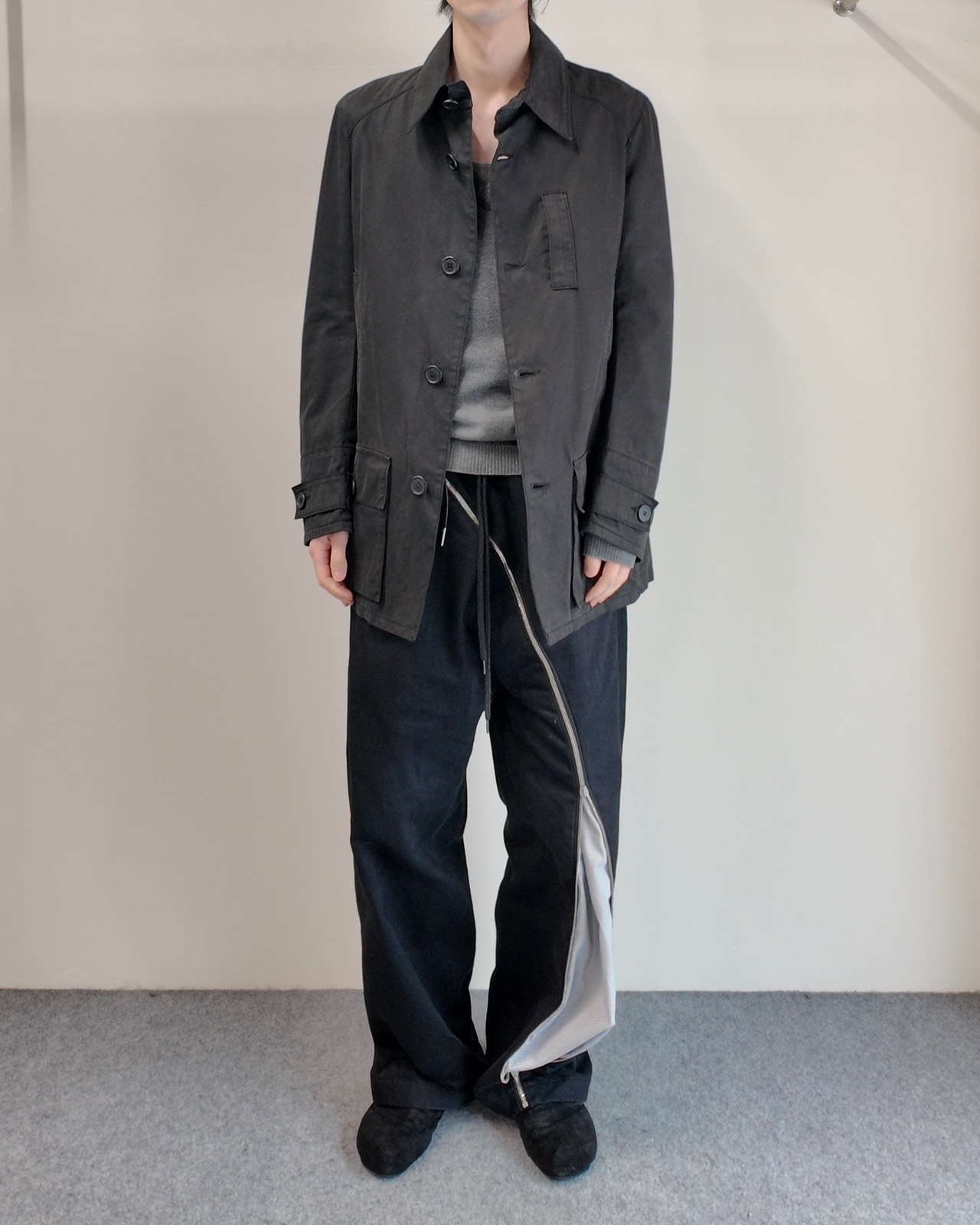 【MARCO TAGLIAFERRI】moleskin middle length coat