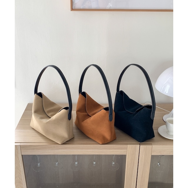 retro suede tote bag