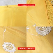 フラメンコ 衣装 シージョ ピキージョ イエロー系 ホワイト系 黄色 白 刺繍 フレコ フリンジ トライアングル 三角形 ダンス パーティ 華やか 飾り 小物 装飾 花柄 ステージ衣装 ダンス衣装 発表会