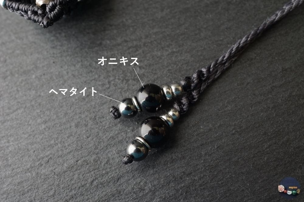 チベット産モリオン(黒水晶)のマクラメネックレス＜お守り&魔除けに
