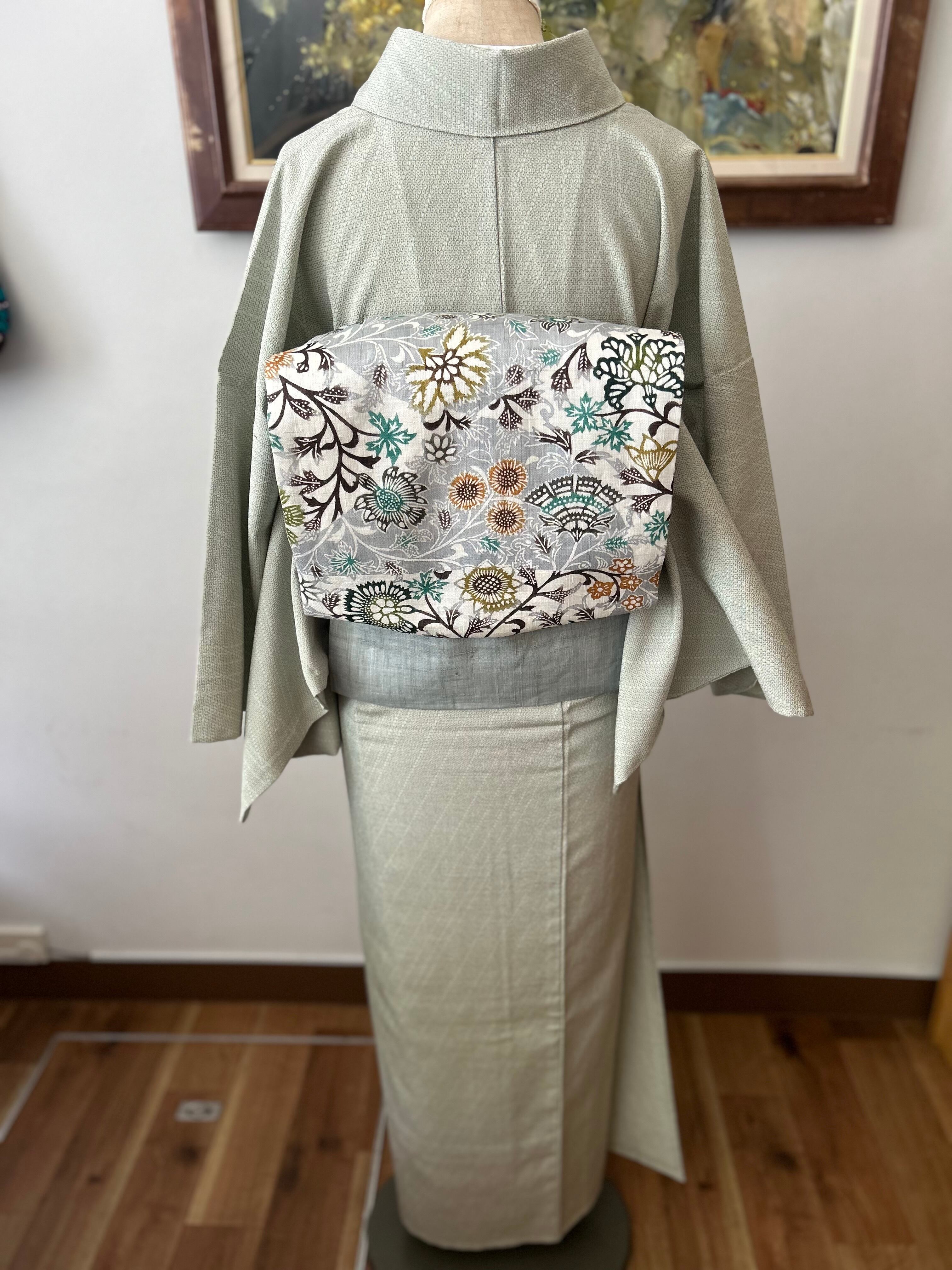 美品】栗山吉三郎古典の美小紋端布あり 165.5