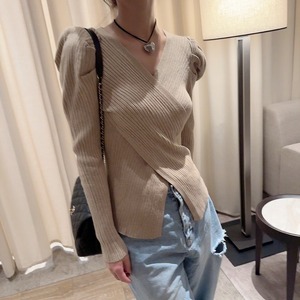 Cachecoeur puff knit / beige (10月下旬〜11月上旬頃発送予定)