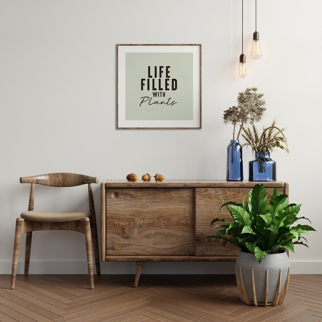 LIFE FILLED WITH PLANTS／メッセージポスター／039-t | green graphic