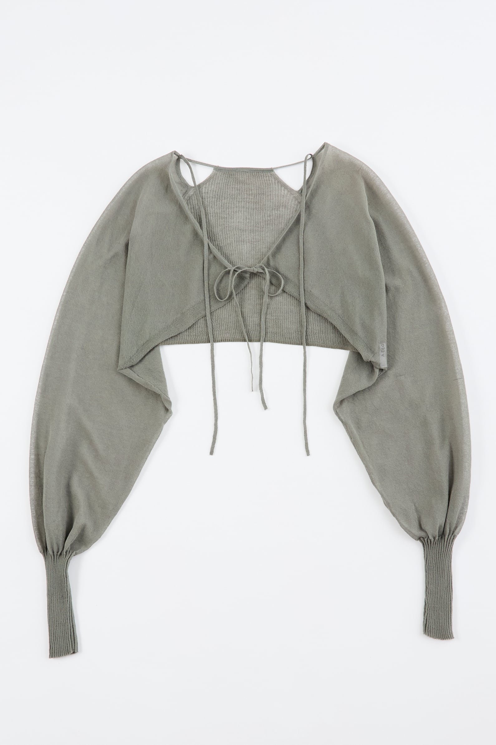 SHEER SHORT CARDIGAN 26SSAC-005 DK.GRAY | A CCORDION