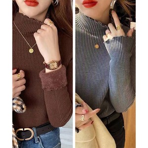 ハイネック ニット レディース 春秋冬 トップス 韓国 リブニット きれいめ おしゃれ 大人 かわいい 裏起毛 保温 暖かい シンプル 大人可愛い 大人女子