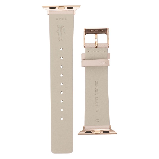 ラコステ LACOSTE 2050024 Apple watch strap アップル ウォッチ ストラップ 替えベルト 【38mm/40mm/41mm ケース対応 ※ベルトのみ】エンボスレザー ベルト ピンク レディース 交換バンド 付け替えベルト クロコダイル ワニ