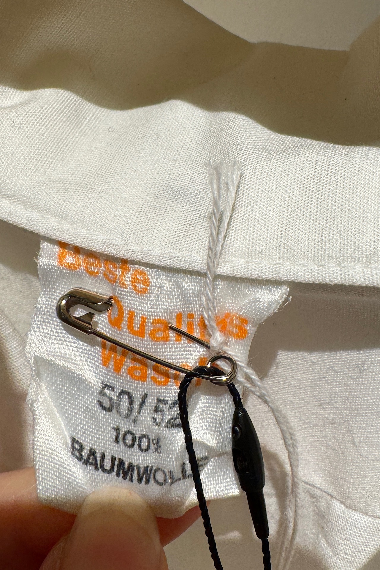 BESTE Qualitats Washe ホワイトコットンシャツドレス