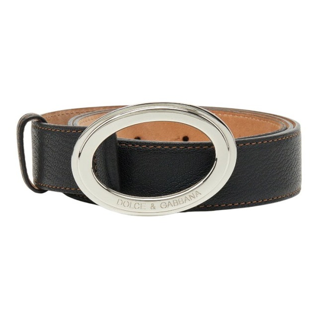 ドルチェアンドガッバーナ ベルト サイズ34 ブラック レザー メンズ DOLCE&GABBANA 【中古】
