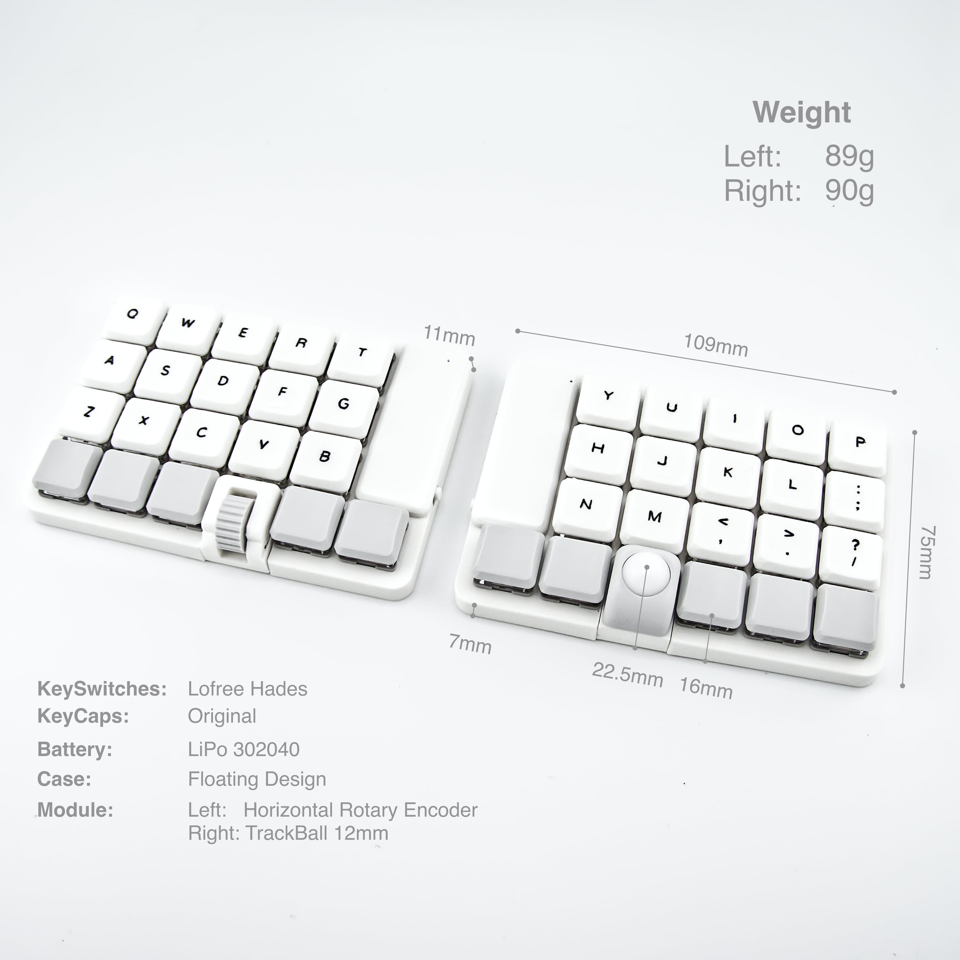 LisM - 1Uモジュール式 無線分割キーボード | Pay ID