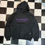 90s USA製 RUSSELL ATHLETIC プルオーバーパーカー 黒 SAN FRANCISCO