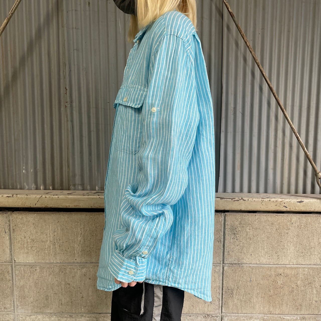 90年代 Polo by Ralph Lauren オールドラルフローレン リネンシャツ 
