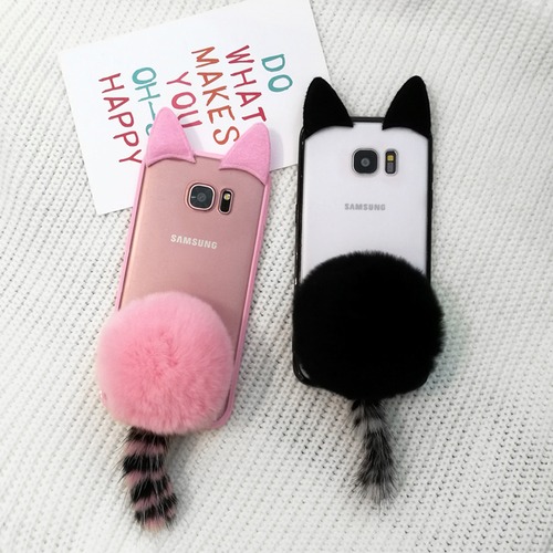 フワフワ Galaxy S8 S8+ケース ニャンコチャンデザイン 可愛い