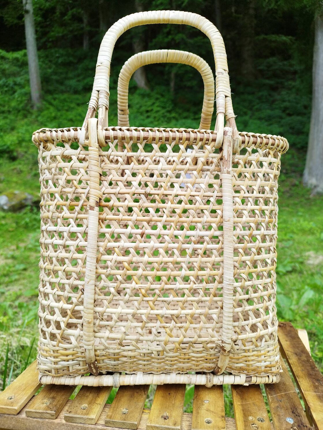 ラタン 市場かごバッグ タイ チェンマイ 手織り | Pay ID