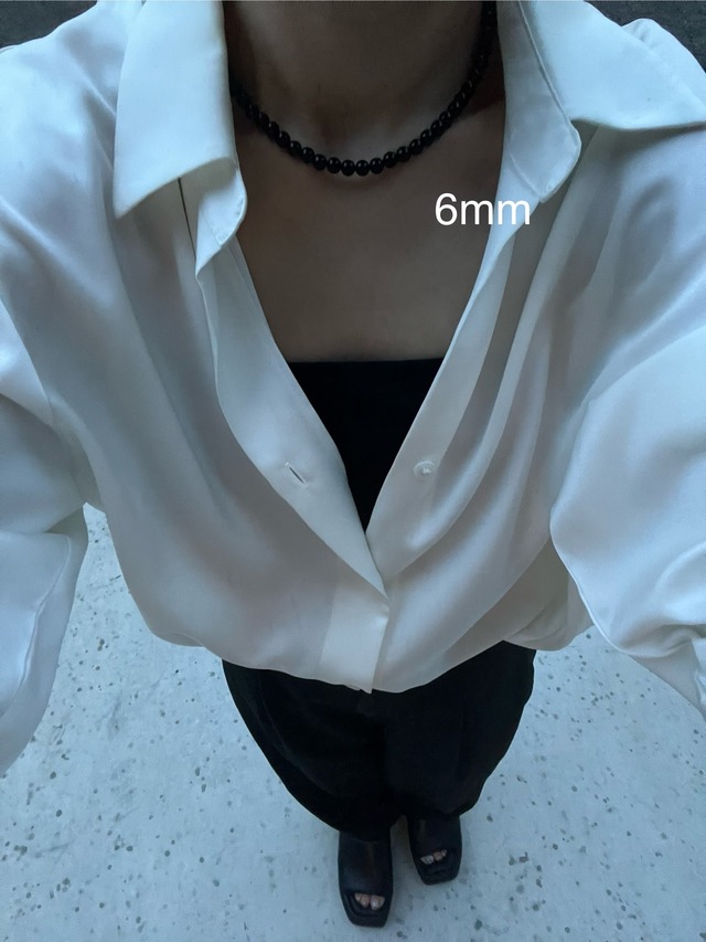 S925 Onyx 2way hook necklace (N241)