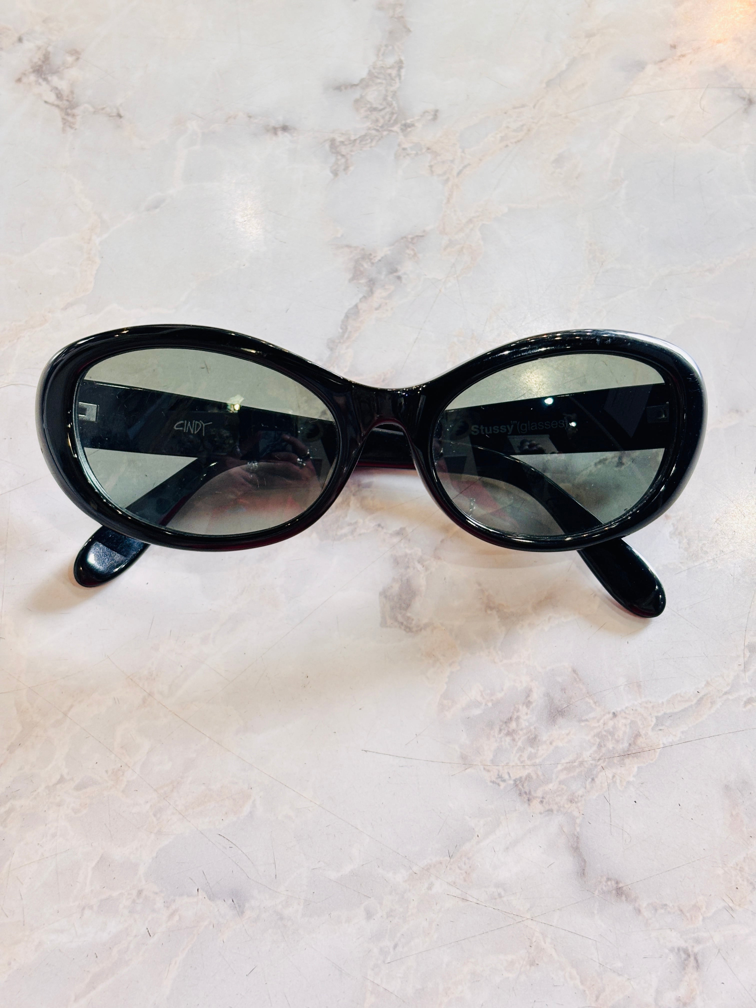 00s OLD STUSSY/Sunglasses/CINDY/サングラス/アイウェア/ブラック