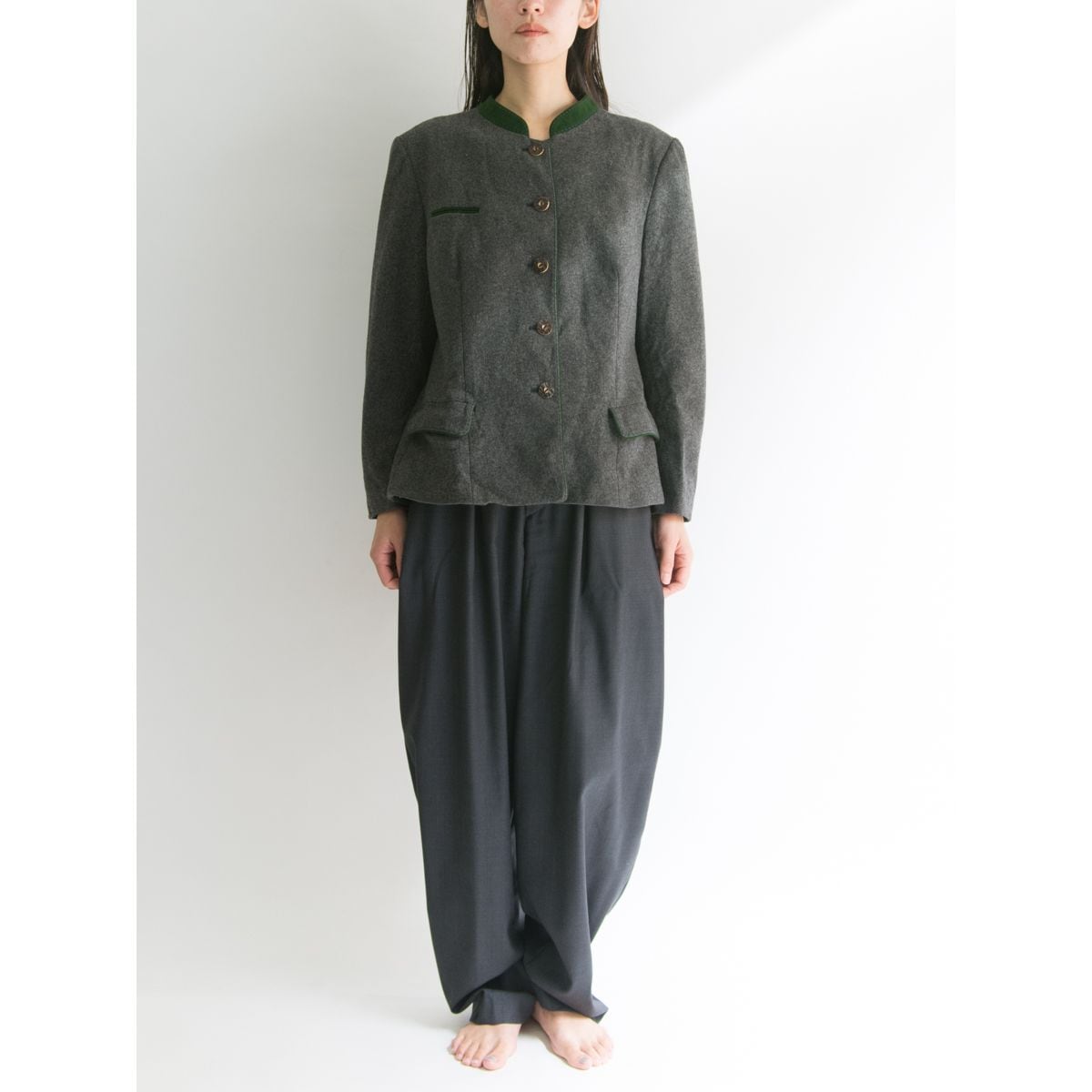 【SALZBURGER DIRNDL LOOK】100% Pure new wool coat outer （ウールメルトンコート ショート アウター）10a