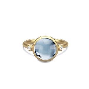 JULIE SANDLAU PRIME RING  ICE BLUE CRYSTAL